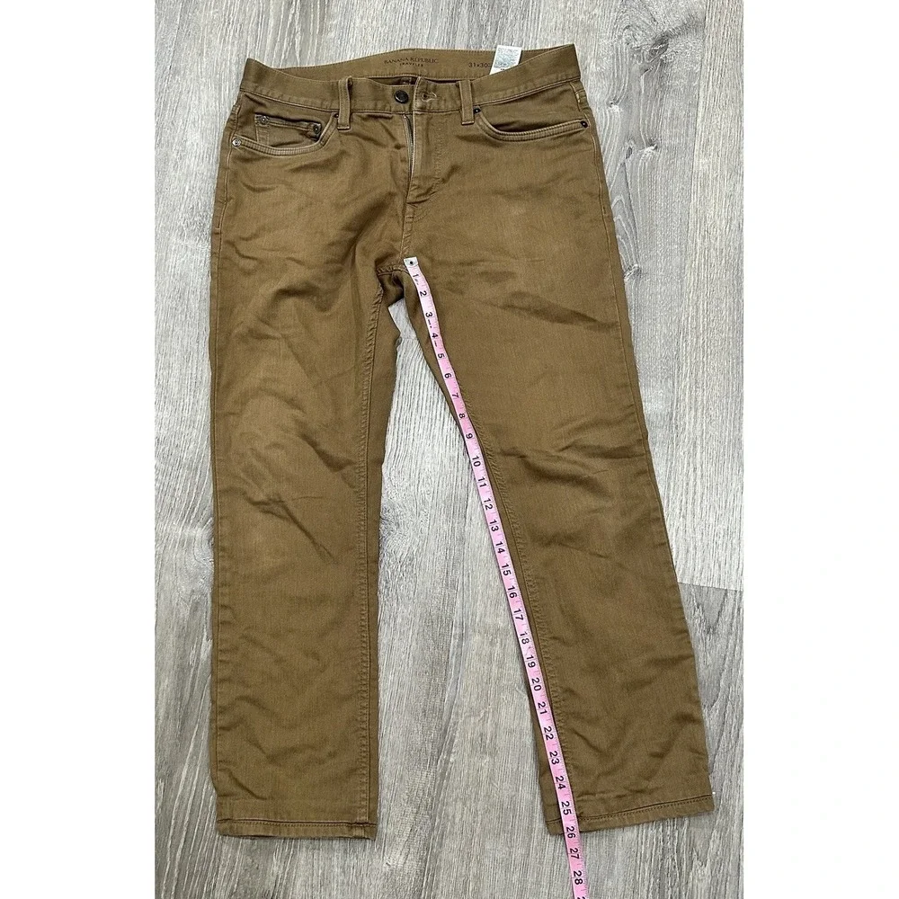 Banana Republic Jeans Mens 31x30 Traveler Slim Light Toffee‎ Low Rise Pants